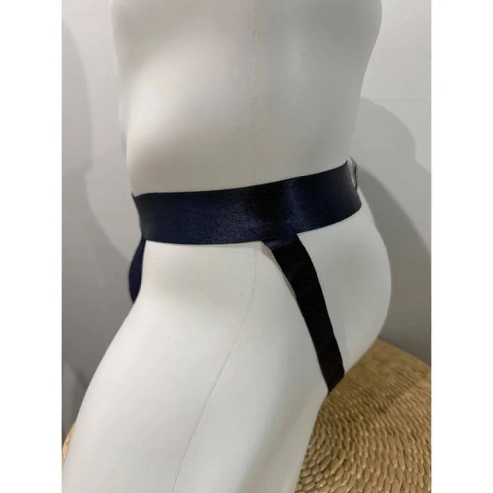 Cosabella Never Say Never Lace Jock Strap Navy Blue Men's size M NWT